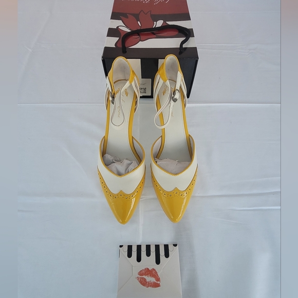 Lola Ramona Kitten Heels Pumps Retro Shoes - Picture 3 of 15